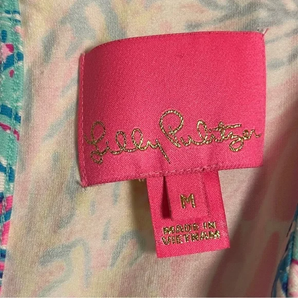 Lilly Pulitzer Ravi Romper Splashdance Flutter Sleeves Back Keyhole Skort — M - Picture 11 of 11